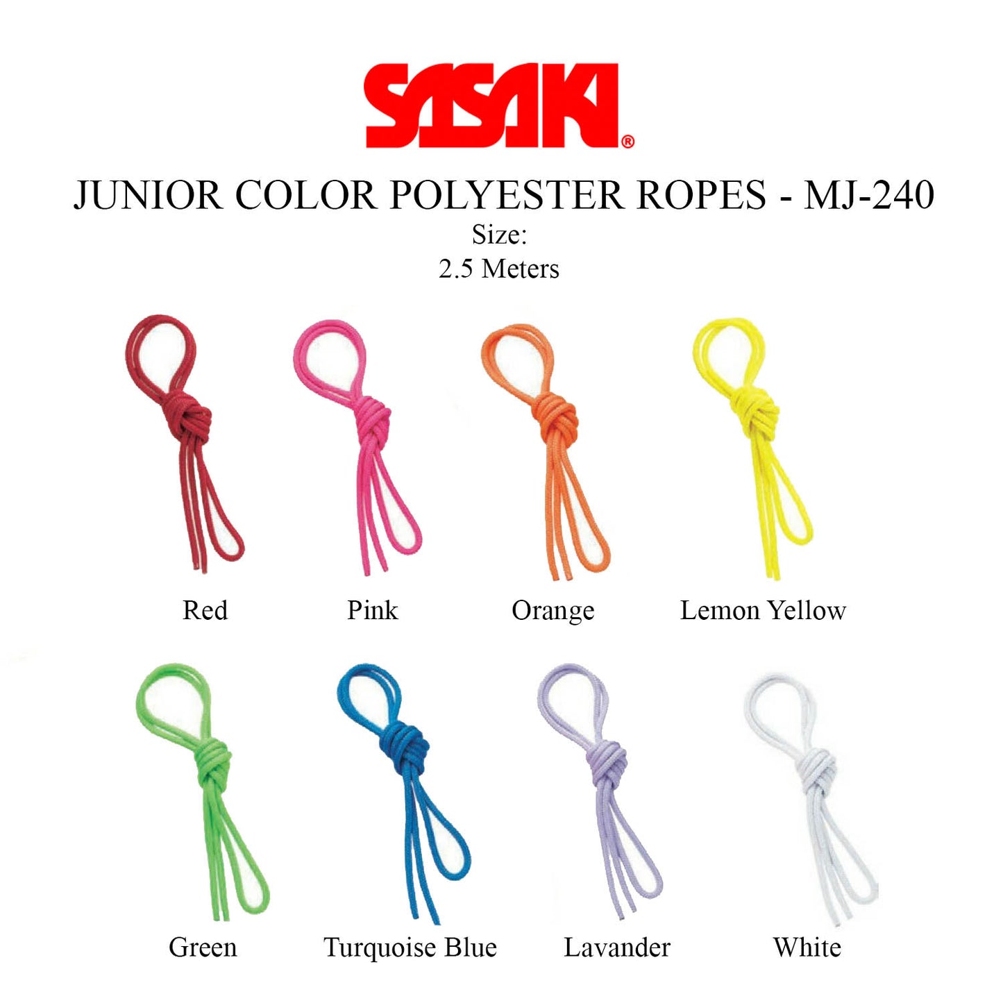SASAKI Junior Single Colour Ropes 2.5 m