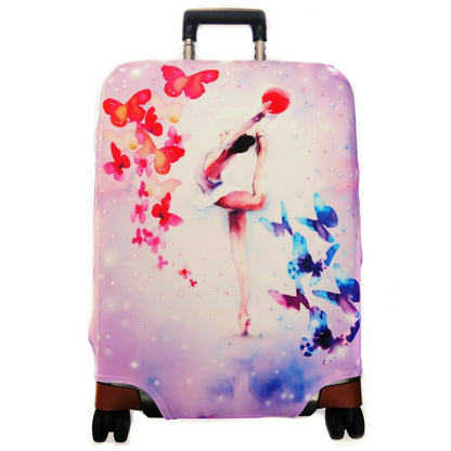 Luggage cover with Gymnast print